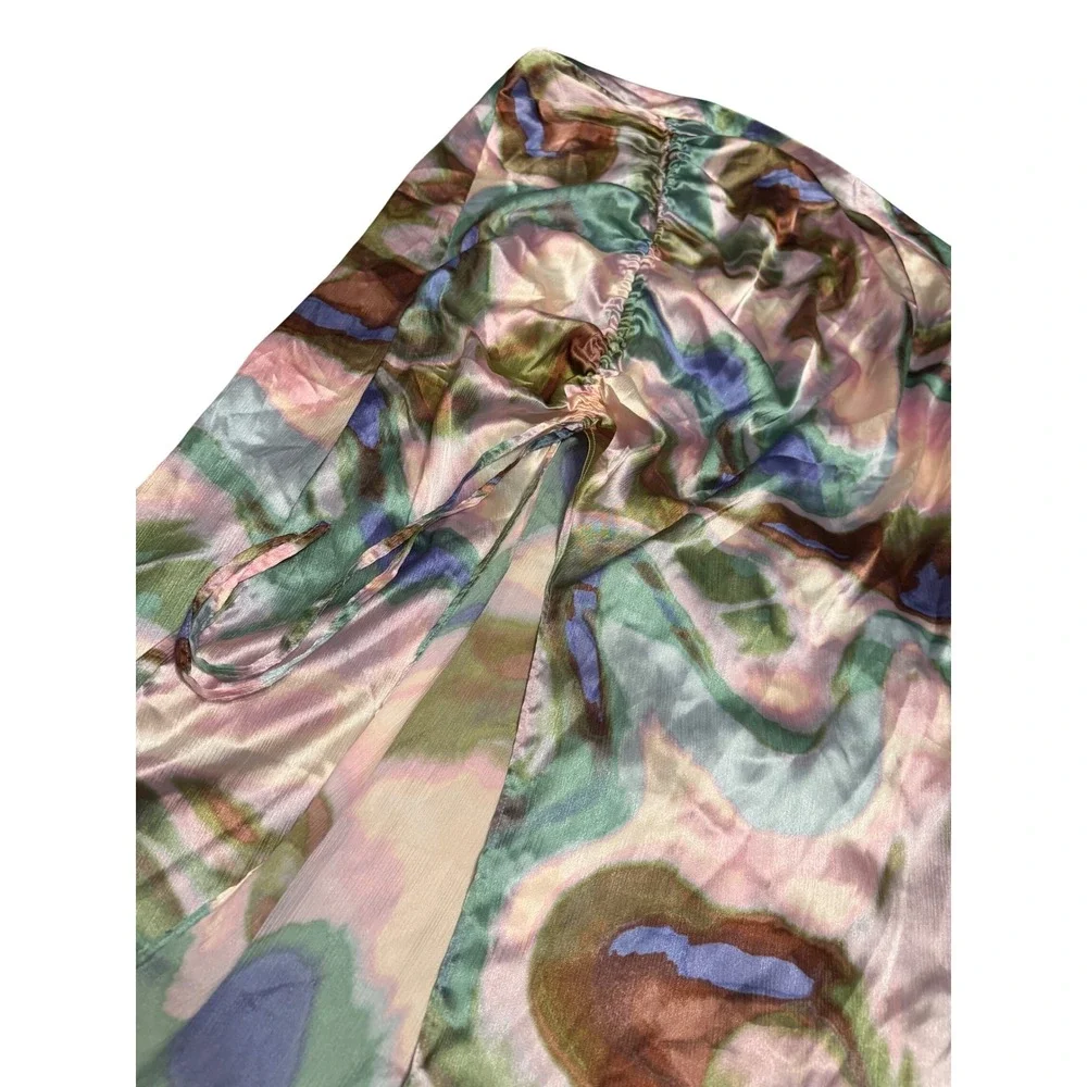 Future Collective Gabriella Karefa-Johnson Abstract Ruched Midi Skirt Size 20